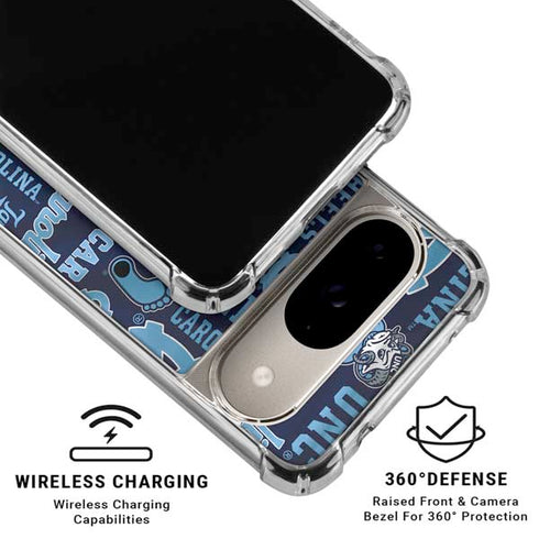 University of North Carolina Tar Heels Google Pixel 10 Clear Case